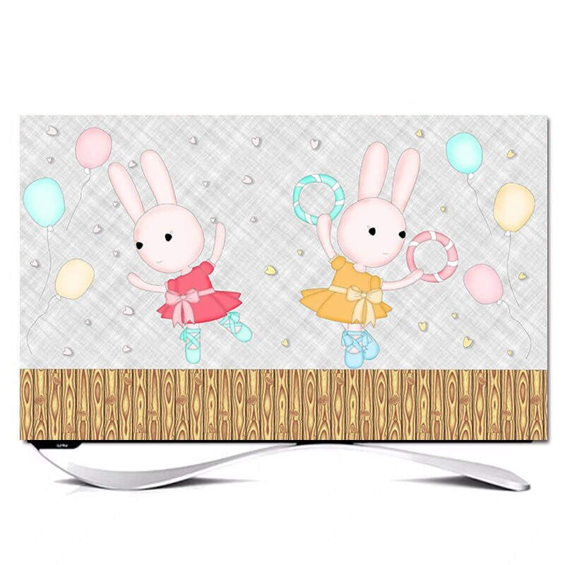 Naujas mados televizoriaus dangtelis Apsauginis dangtelis nuo dulkių LCD kompiuterio monitoriaus apsauga, skirta pakabinti ant sienos staliniam kompiuteriui išlenkto tipo ekranas, minkštas audinys