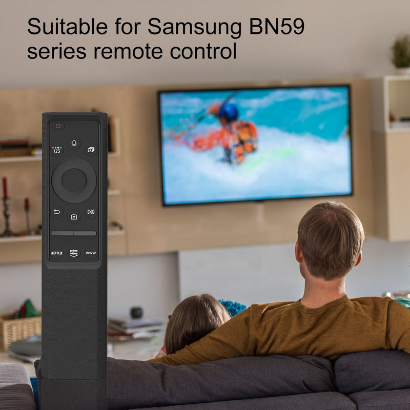 Samsung televizorius BN59-01357A silikoninis apsauginis dėklas Nuotolinio valdymo pultas, atsparus smūgiams valdiklio dangtelis su dirželiu