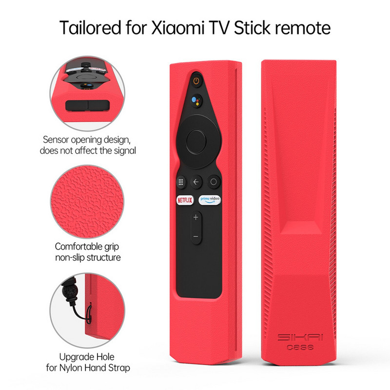 Silikónové ochranné puzdro pre diaľkové ovládanie Mi TV Stick 4k pre diaľkové ovládanie Xiaomi Smart TV, nárazuvzdorné, prachotesné puzdro