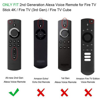 2 бр. За Amazon Fire TV Stick 4K TV Stick Remote Silicone Case Skin 5.9 Inch Remote Control Shell Cases, черно и червено