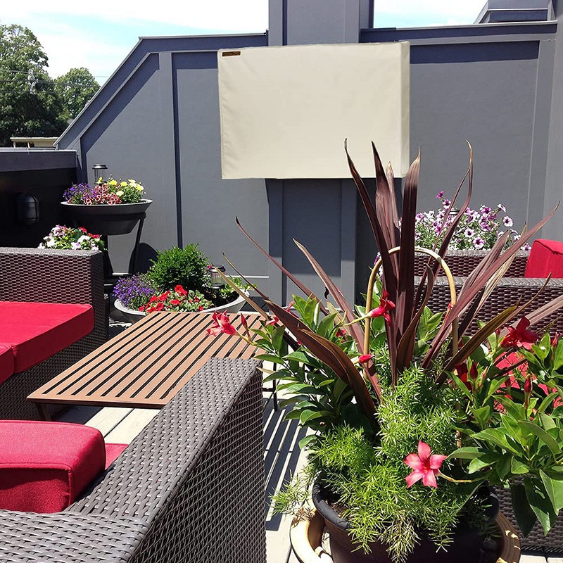 Välisteleri kate 22–65 tolli, 600D ilmastikukindlad teleriekraani kaitsekatted veekindla tõmbluku ja hoiutaskuga, takjapaelaga, universaalsed