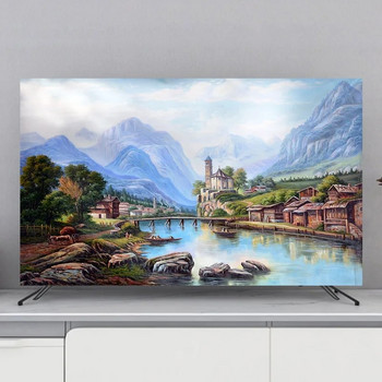 2021 New Hight Quaily Upgrade Κάλυμμα τηλεόρασης Κάλυμμα σκόνης Κάλυμμα για το σπίτι Σαλόνι Τηλεόραση για σκόνη Πανί κάλυμμα 55 ιντσών 65 οικιακής οθόνης LCD