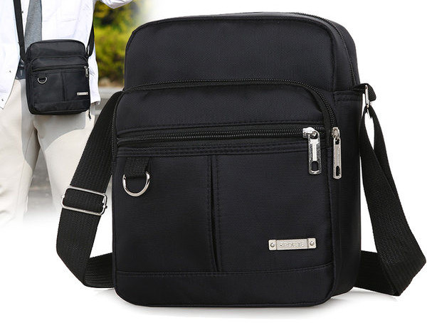 Pánska textilná taška s kovovým detailom