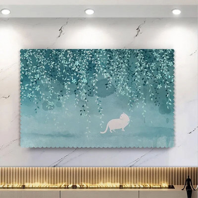 2022 New Hight Quaily TV Cover Cover 55-inčni 75-inčni ravni crtani All-Inclusive stolni viseći TV poklopac za prašinu