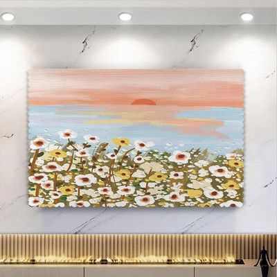 2022 New Hight Quaily TV Cover Cover 55-inčni 75-inčni ravni crtani All-Inclusive stolni viseći TV poklopac za prašinu