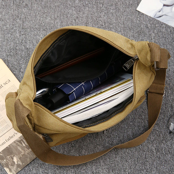 Drobinis vyriškas krepšys su kišenėmis