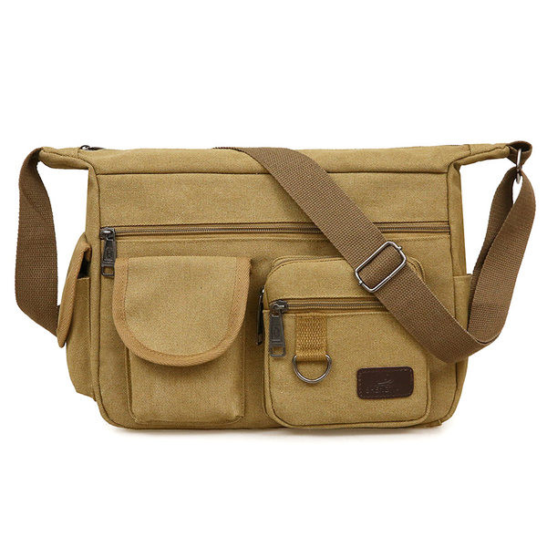 Drobinis vyriškas krepšys su kišenėmis