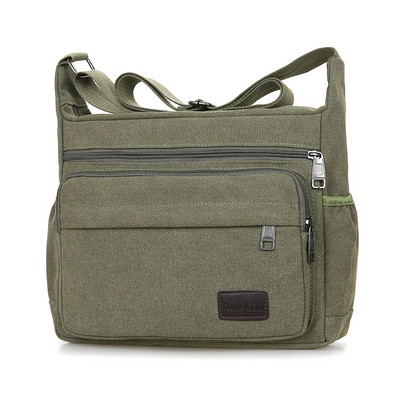 Pánska plátená taška cez rameno pre voľný čas