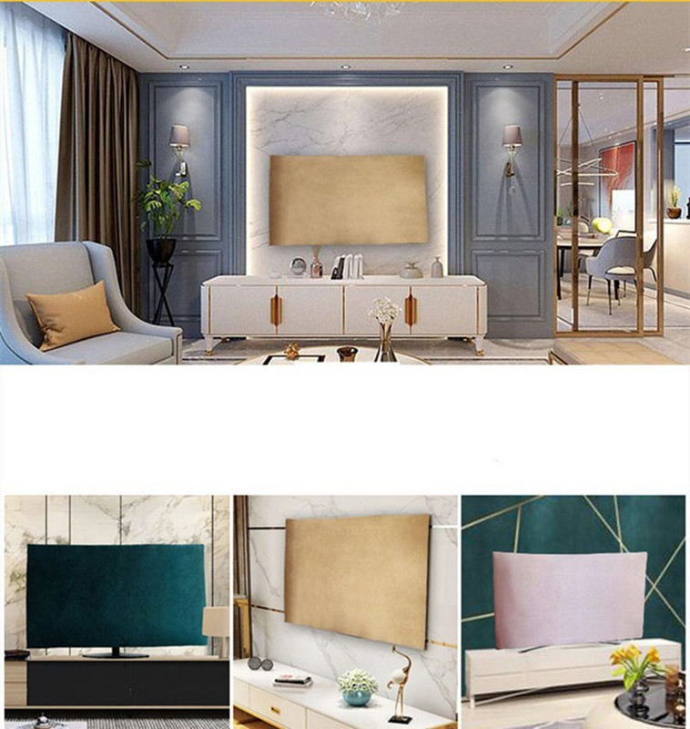 Naujas prabangus televizoriaus dulkių dangtelis Atsparus oro sąlygoms, dulkėms nepralaidus LCD LED plazminio televizoriaus audinio pagalvėlės užvalkalas