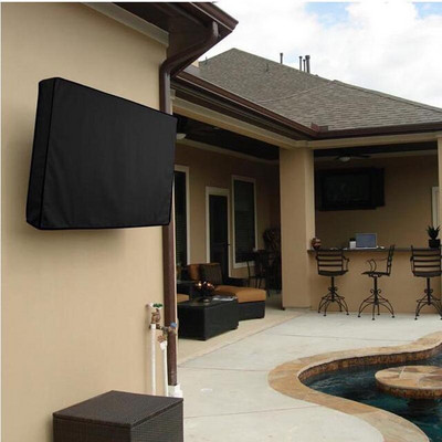 Waterproof Outdoor Tv Enclosure Cover Set Cover Dustproof Oxford Black Television Case TV 22`` To 70`` Inch