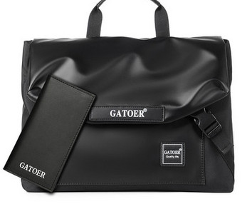 Geanta barbati cu capacitate mare din piele ecologica si material textil