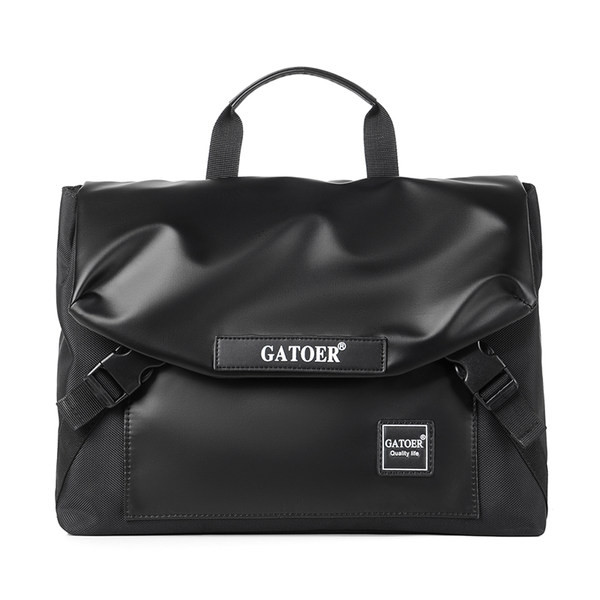 Geanta barbati cu capacitate mare din piele ecologica si material textil