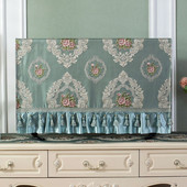 Kryt na televízor v európskom štýle, nová výšivka, 32-70 palcov, jednoduchá a moderná televízna kapucňa, kryt na televízor, látka