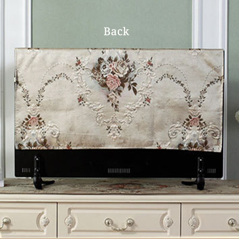 Kryt na televízor v európskom štýle, nová výšivka, 32-70 palcov, jednoduchá a moderná televízna kapucňa, kryt na televízor, látka