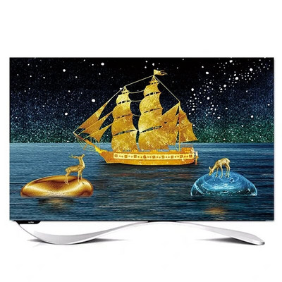 Nový kryt na televízor, prachotesný, pre domácnosť, 55-palcový/60-palcový/70-palcový stolný televízor, Európa, dekoratívny kryt na televízor, ochranný kryt proti prachu