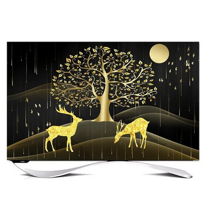 Nový kryt na televízor, prachotesný, pre domácnosť, 55-palcový/60-palcový/70-palcový stolný televízor, Európa, dekoratívny kryt na televízor, ochranný kryt proti prachu