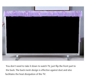 Το κάλυμμα της τηλεόρασης Όχι Take The Desktop Κρεμαστό Universal LCD κάλυμμα σκόνης Δαντέλα Κάλυμμα τηλεόρασης Κάλυμμα τηλεόρασης Πανί