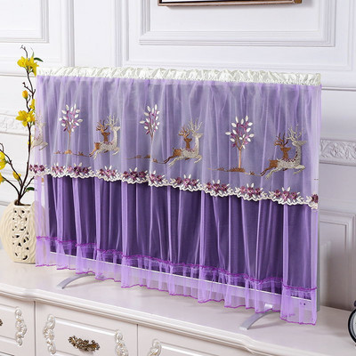 Kryt na televízor No Take The Desktop Hanging Univerzálny kryt na LCD televízor, čipkovaný kryt na televízor, látkový kryt na televízor