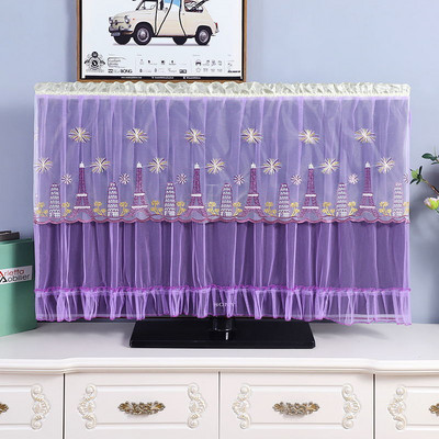 Kryt na televízor No Take The Desktop Hanging Univerzálny kryt na LCD televízor, čipkovaný kryt na televízor, látkový kryt na televízor