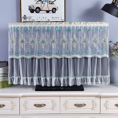 Kryt na televízor No Take The Desktop Hanging Univerzálny kryt na LCD televízor, čipkovaný kryt na televízor, látkový kryt na televízor