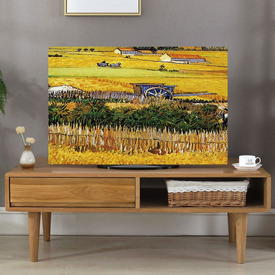 Korejski tiskani TV poklopac Prašina Kućanski aparat 55 inča zakrivljena imitacija lana Vanjski 65 Dom