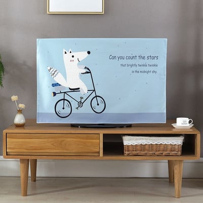 Korejski tiskani TV poklopac Prašina Kućanski aparat 55 inča zakrivljena imitacija lana Vanjski 65 Dom