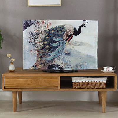 Korejski tiskani TV poklopac Prašina Kućanski aparat 55 inča zakrivljena imitacija lana Vanjski 65 Dom