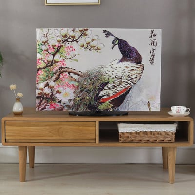 Korejski tiskani TV poklopac Prašina Kućanski aparat 55 inča zakrivljena imitacija lana Vanjski 65 Dom