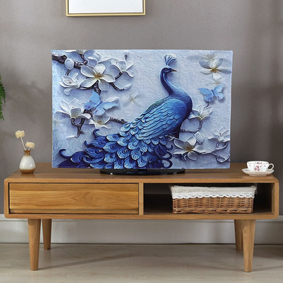 Korejski tiskani TV poklopac Prašina Kućanski aparat 55 inča zakrivljena imitacija lana Vanjski 65 Dom