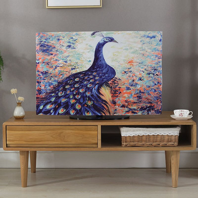 Korejski tiskani TV poklopac Prašina Kućanski aparat 55 inča zakrivljena imitacija lana Vanjski 65 Dom