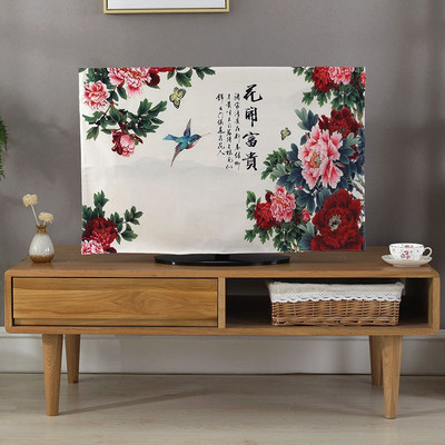 Korejski tiskani TV poklopac Prašina Kućanski aparat 55 inča zakrivljena imitacija lana Vanjski 65 Dom