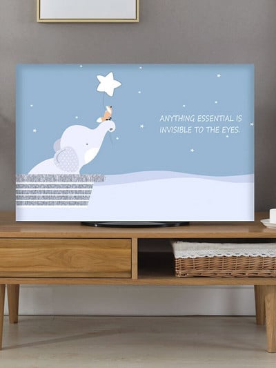 Korejski tiskani TV poklopac Prašina Kućanski aparat 55 inča zakrivljena imitacija lana Vanjski 65 Dom