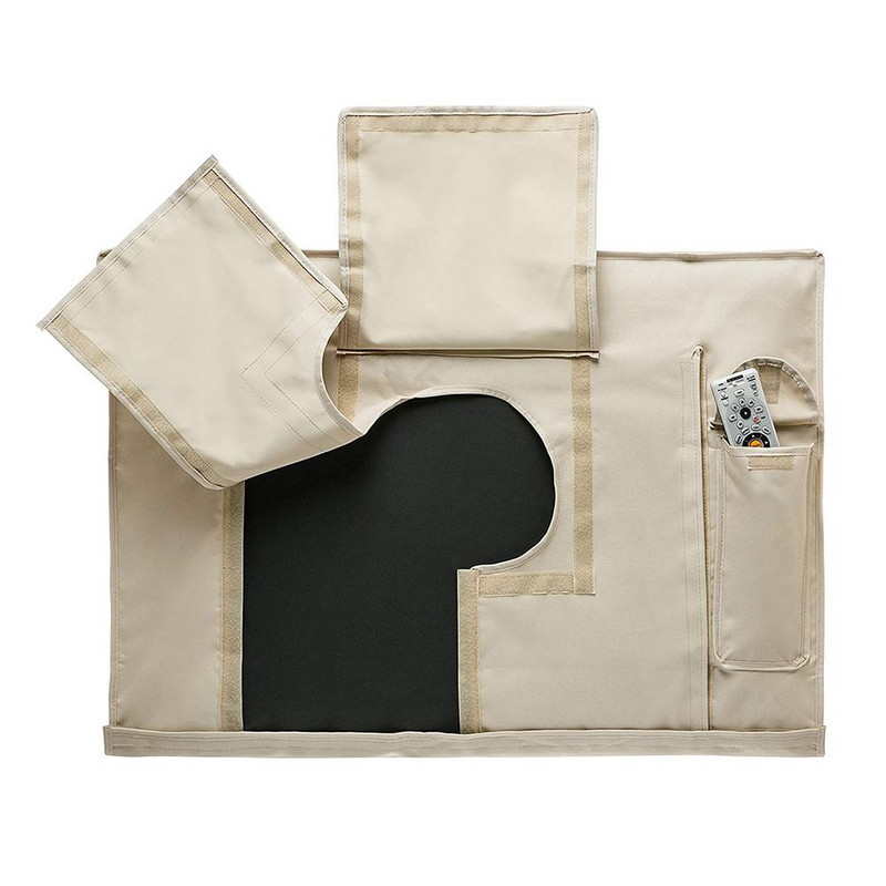 Atsparus oro sąlygoms, dulkėms atsparus lauko televizoriaus dangtelis Smėlio spalvos 32\" 36\" 40\" 46\" 50\" 55\60\ 65\ Apsaugokite ekraną Sodo terasa Lauko TV dangtelis