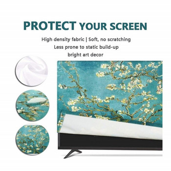 Νέο Κάλυμμα Τηλεόρασης Προστασία Κάλυμμα Σκόνης Οικιακή Κρεμαστή Τηλεόραση LCD Πανί σκόνης 19-70 ιντσών Διακόσμηση σαλονιού για τηλεοράσεις