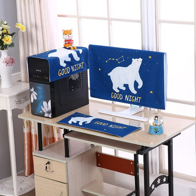 3 ks/sada 19-32-palcových krytov na počítač, kórejských pastoračných látok, roztomilých kreslených LCD krytov, uterákov na ochranu pracovnej plochy počítača