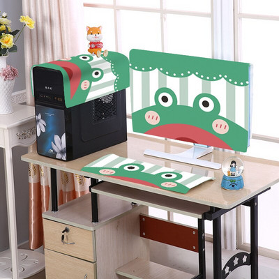 3 ks/sada 19-32-palcových krytov na počítač, kórejských pastoračných látok, roztomilých kreslených LCD krytov, uterákov na ochranu pracovnej plochy počítača