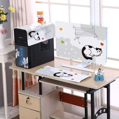 3 ks/sada 19-32-palcových krytov na počítač, kórejských pastoračných látok, roztomilých kreslených LCD krytov, uterákov na ochranu pracovnej plochy počítača