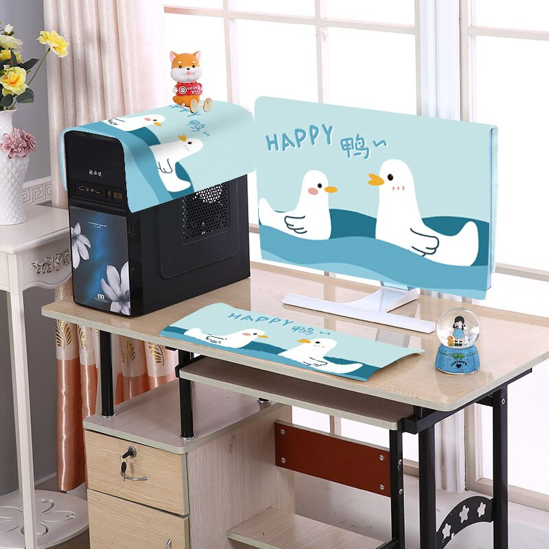 3 ks/sada 19-32-palcových krytov na počítač, kórejských pastoračných látok, roztomilých kreslených LCD krytov, uterákov na ochranu pracovnej plochy počítača