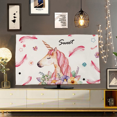 Husă de praf pentru TV agățată de uz casnic, 32 inchi, 42 inchi, 55 inci, stil nordic, LCD curbat, ecran plat, husă universală prosop