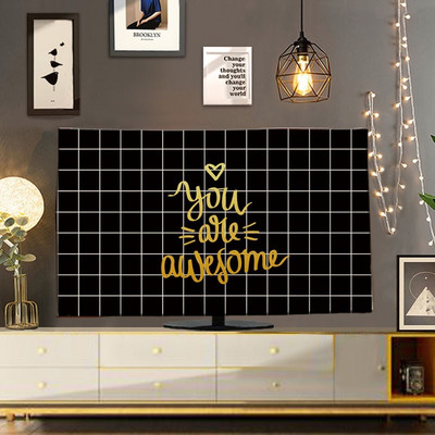 Husă de praf pentru TV agățată de uz casnic, 32 inchi, 42 inchi, 55 inci, stil nordic, LCD curbat, ecran plat, husă universală prosop