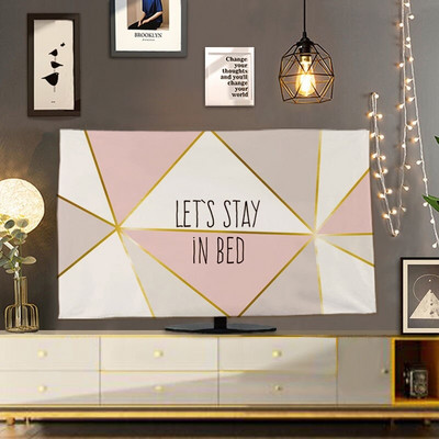 Husă de praf pentru TV agățată de uz casnic, 32 inchi, 42 inchi, 55 inci, stil nordic, LCD curbat, ecran plat, husă universală prosop