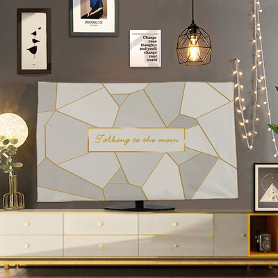 Husă de praf pentru TV agățată de uz casnic, 32 inchi, 42 inchi, 55 inci, stil nordic, LCD curbat, ecran plat, husă universală prosop