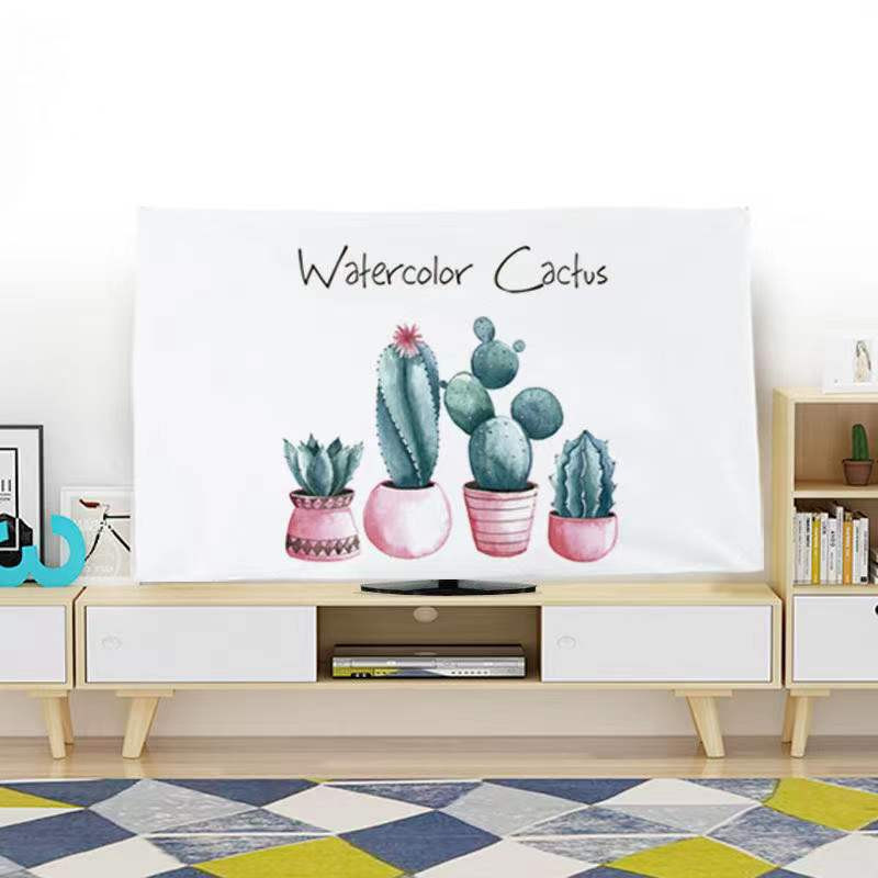 Husă de praf pentru TV agățată de uz casnic, 32 inchi, 42 inchi, 55 inci, stil nordic, LCD curbat, ecran plat, husă universală prosop