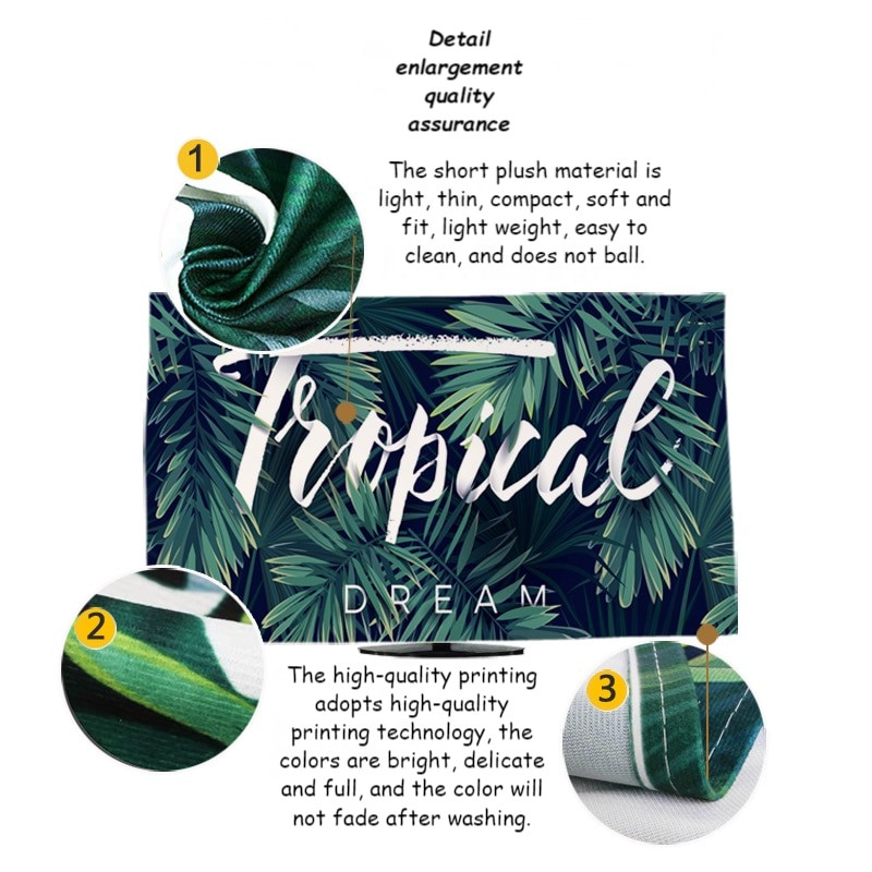 Husă de praf pentru TV agățată de uz casnic, 32 inchi, 42 inchi, 55 inci, stil nordic, LCD curbat, ecran plat, husă universală prosop