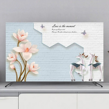 Νέο σκανδιναβικό μοντέρνο κάλυμμα τηλεόρασης Κάλυμμα σκόνης κάλυμμα σπιτιού σαλονιού Τηλεόραση υφασμάτινο κάλυμμα 55 ιντσών 65 ιντσών Home Έκπτωση LCD Hot