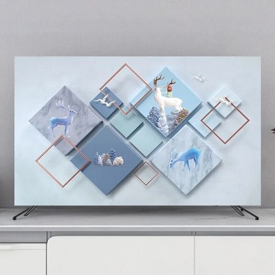 Nový severský moderný štýlový kryt na televízor, kryt na obývačku, kryt na televízor, handrička na prach, 55 palcov, 65 palcov, domáci LCD, horúci výpredaj