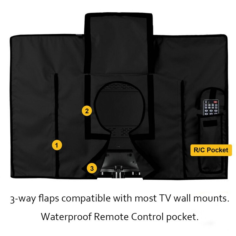 Apsaugokite televizoriaus ekraną Dulkėms atsparus vandeniui atsparus oro sąlygoms lauko televizoriaus dangtelis Universalus apsaugos nuo dulkių televizoriaus dėklas, skirtas 24–38 colių televizoriui