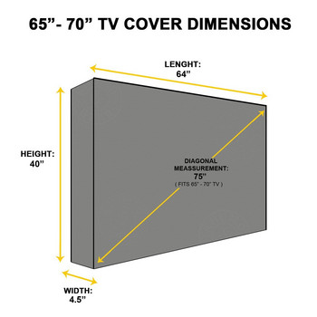 600D Oxford Cloth Κάλυμμα τηλεόρασης εξωτερικού χώρου Οθόνη Κάλυμμα σκόνης Τηλεόραση πισίνας αδιάβροχο κάλυμμα Προστατευτικά οθόνης τηλεόρασης