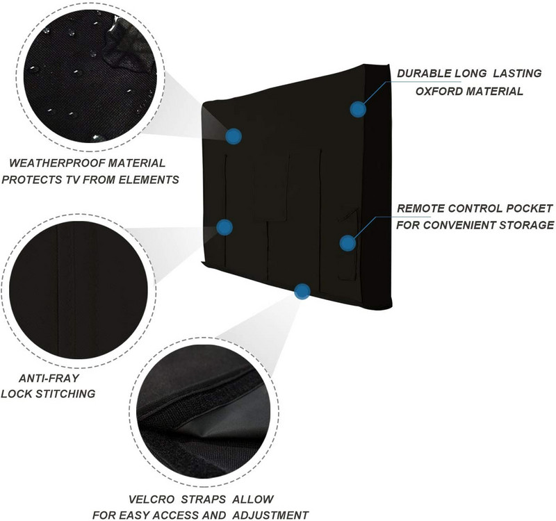 600D Oxford tkanina Vanjski TV poklopac Monitor Poklopac za prašinu Bazen TV Vodootporni poklopac TV štitnici za ekran