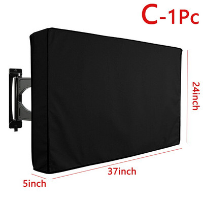 Lauko televizoriaus ekrano dangtelis nuo dulkių vandeniui atsparus dangtelis Aukštos kokybės Oksfordo televizoriaus dėklo televizoriaus dangtelis nuo 22`` iki 38`` colių